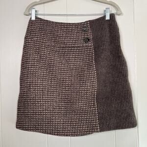 Sundance Brown and Cream Mini Skirt